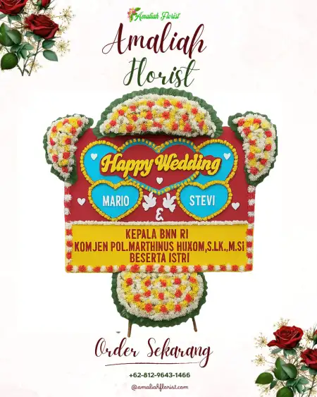 Papan Bunga Pernikahan Gitgit